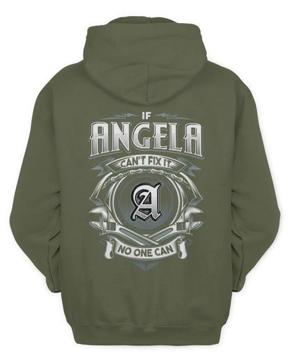 ANGELA AP81-K4-626 - Personalized Ahmed Quote Apparel “If Ahmed Can't Fix It, No One Can” - Unisex Hoodie - Military Green