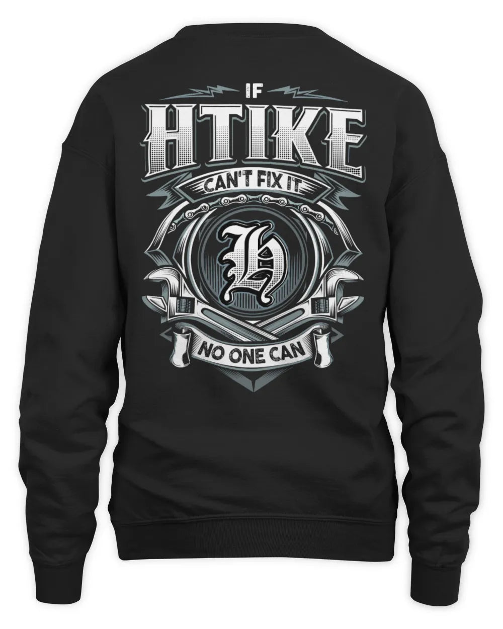 HTIKE AP81-K4-626 - Personalized Ahmed Quote Apparel “If Ahmed Can't Fix It, No One Can” - Unisex Sweatshirt - Black