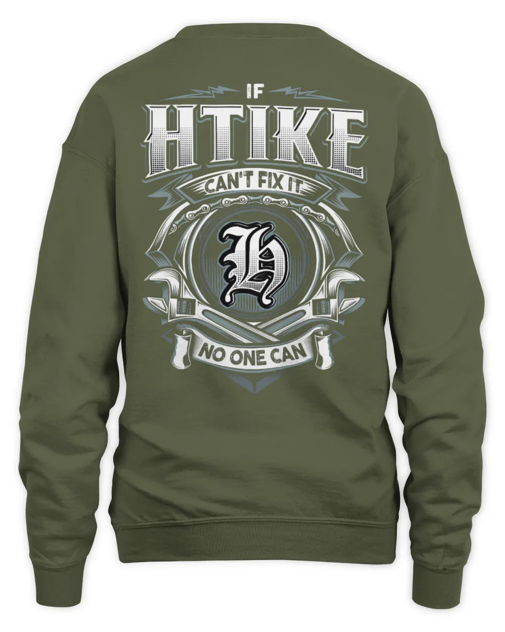 HTIKE AP81-K4-626 - Personalized Ahmed Quote Apparel “If Ahmed Can't Fix It, No One Can” - Unisex Sweatshirt - Military Green