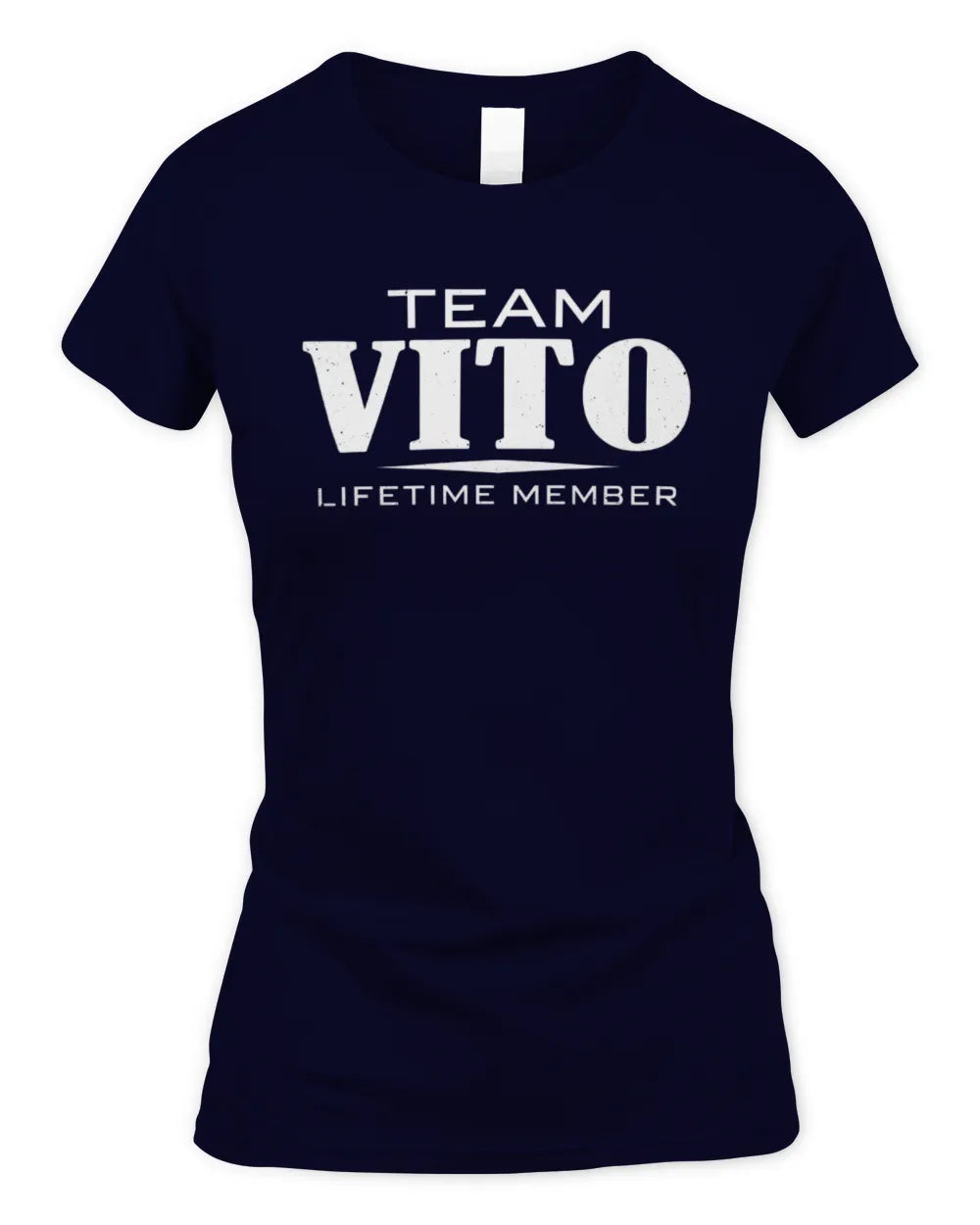 VITO BL62-K4-128 - Personalized “Team NAME Lifetime Member” - Women's Standard T-Shirt - Navy