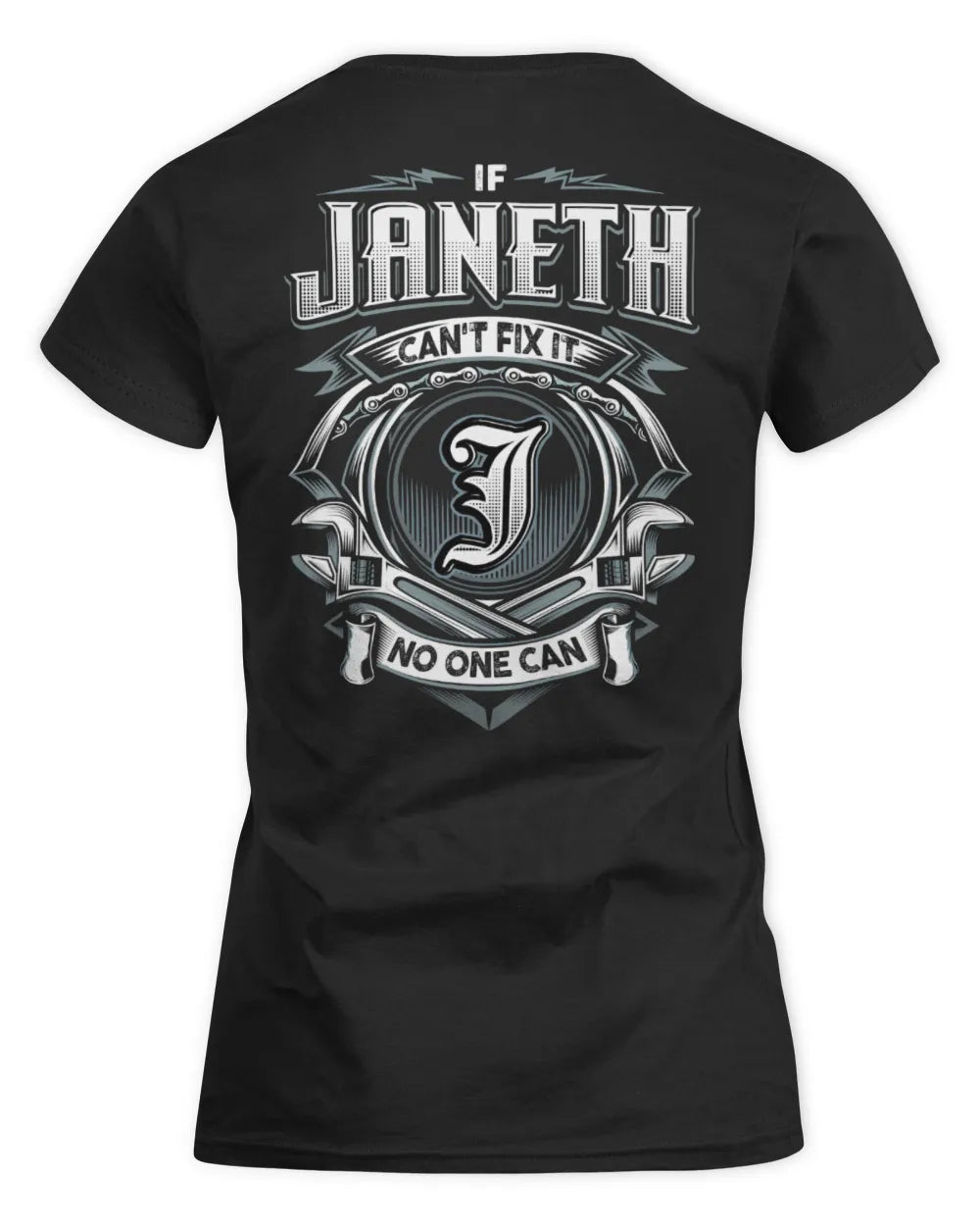 JANETH AP81-K4-626 - Personalized Ahmed Quote Apparel “If Ahmed Can't Fix It, No One Can” - Women's Standard T-Shirt - Black