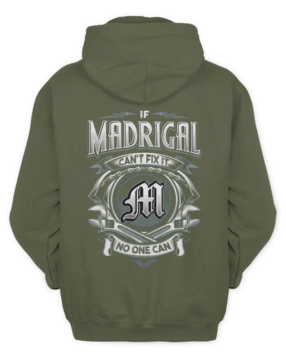 MADRIGAL AP81-K4-626 - Personalized Ahmed Quote Apparel “If Ahmed Can't Fix It, No One Can” - Unisex Hoodie - Military Green