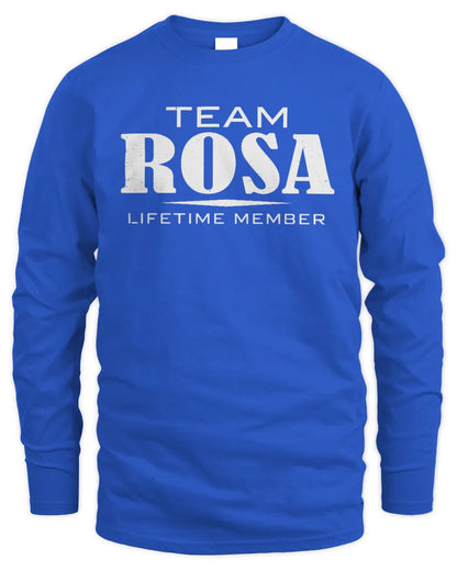 ROSA BL62-K4-128 - Personalized “Team NAME Lifetime Member” - Men's Long Sleeved T-Shirt - Royal