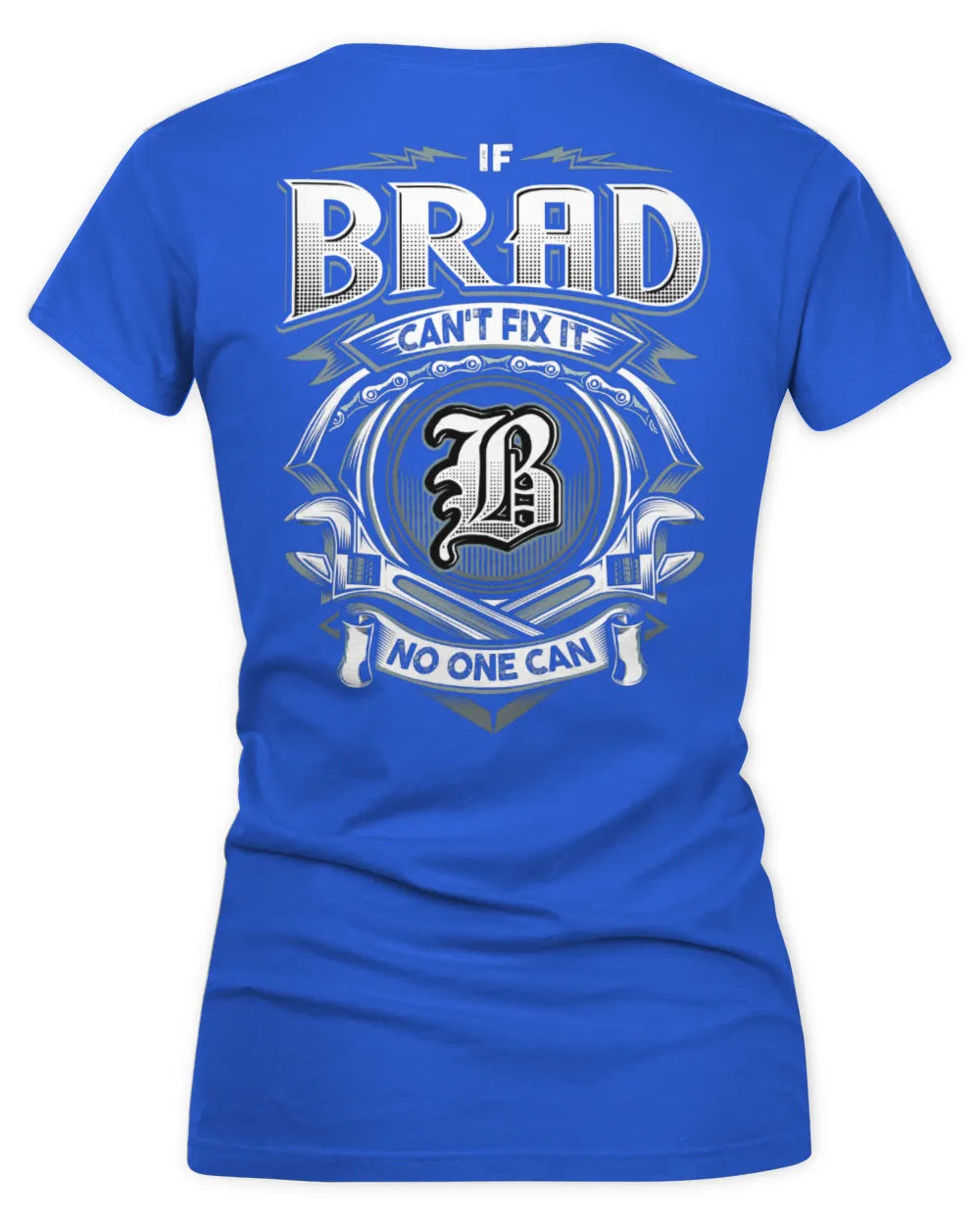 BRAD AP81-K4-626 - Personalized Ahmed Quote Apparel “If Ahmed Can't Fix It, No One Can” - Women's V-Neck T-Shirt - Royal