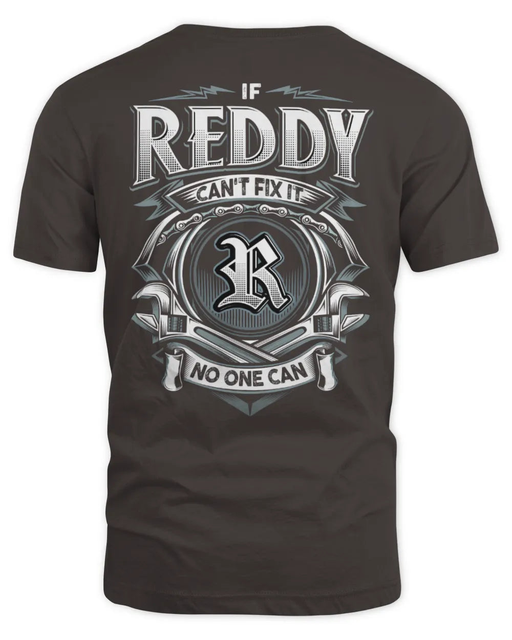 REDDY AP81-K4-626 - Personalized Ahmed Quote Apparel “If Ahmed Can't Fix It, No One Can” - Unisex Standard T-Shirt - Dark Chocolate
