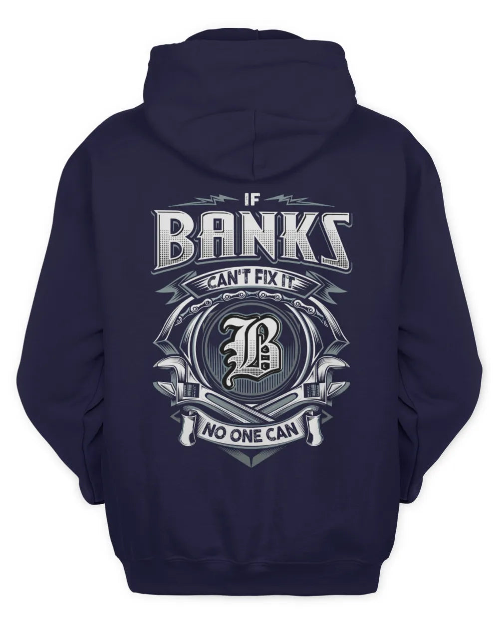 BANKS AP81-K4-626 - Personalized Ahmed Quote Apparel “If Ahmed Can't Fix It, No One Can” - Unisex Hoodie - Navy