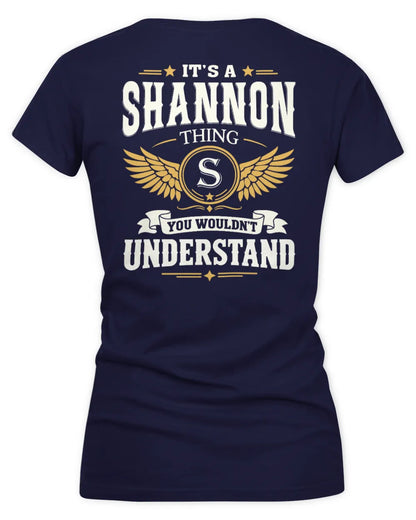 SHANNON KT06-M008 It’s a [NAME] Thing – You Wouldn’t Understand | Personalized Vintage T-Shirt - Women's V-Neck T-Shirt - Navy