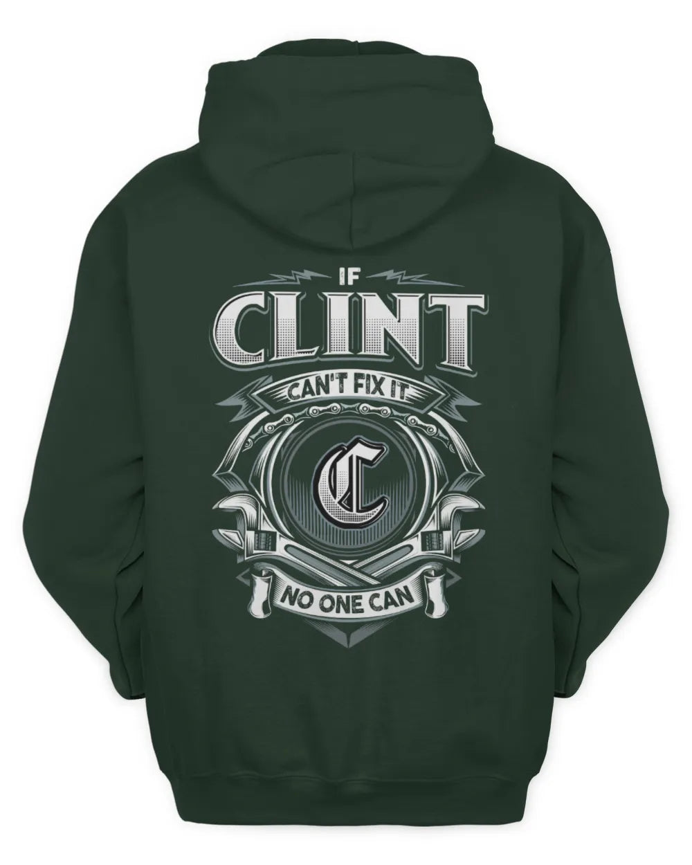CLINT AP81-K4-626 - Personalized Ahmed Quote Apparel “If Ahmed Can't Fix It, No One Can” - Unisex Hoodie - Forest Green