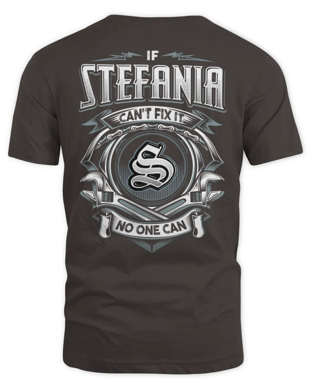 STEFANIA AP81-K4-626 - Personalized Ahmed Quote Apparel “If Ahmed Can't Fix It, No One Can” - Unisex Standard T-Shirt - Dark Chocolate