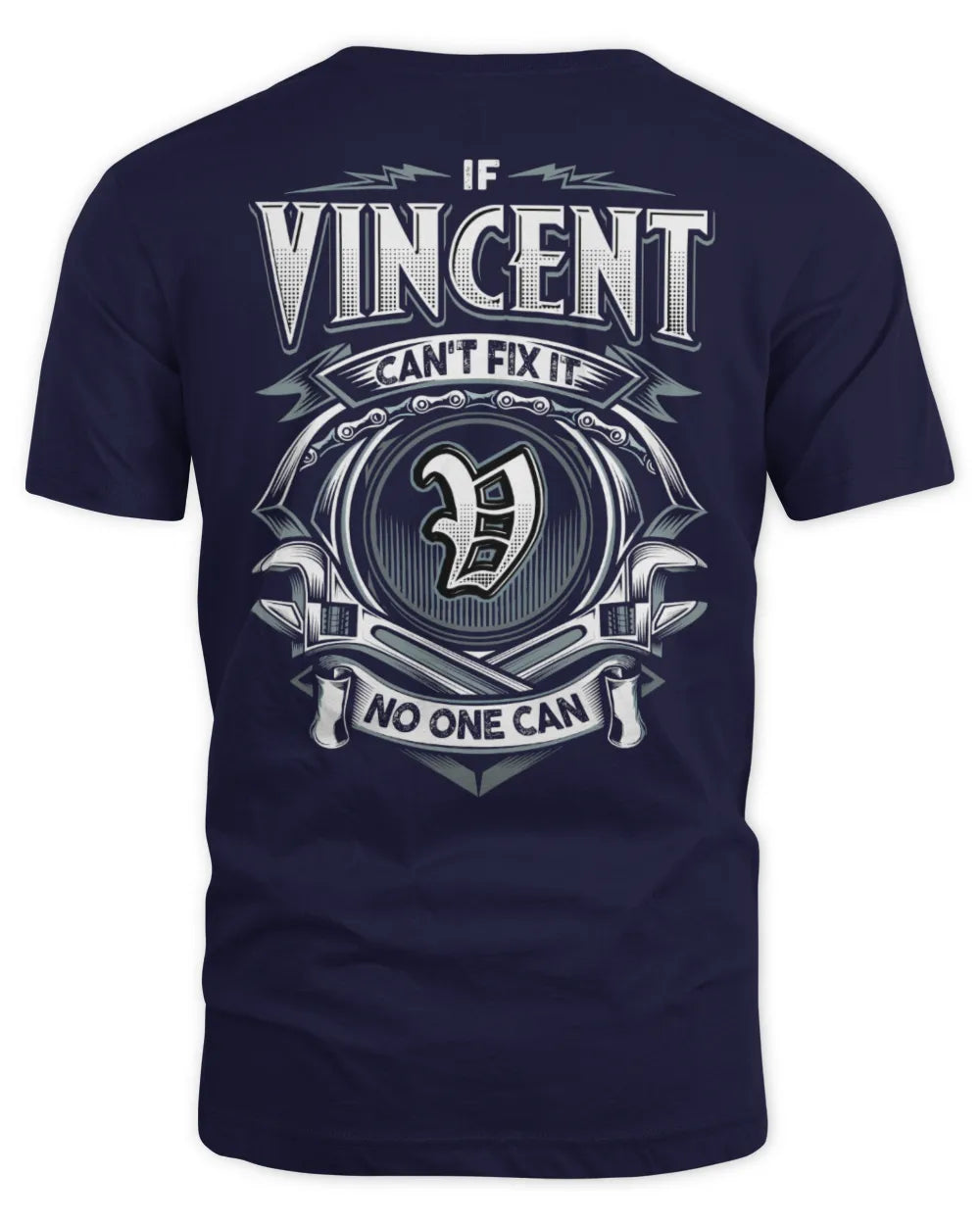 VINCENT AP81-K4-626 - Personalized Ahmed Quote Apparel “If Ahmed Can't Fix It, No One Can” - Unisex Standard T-Shirt - Navy
