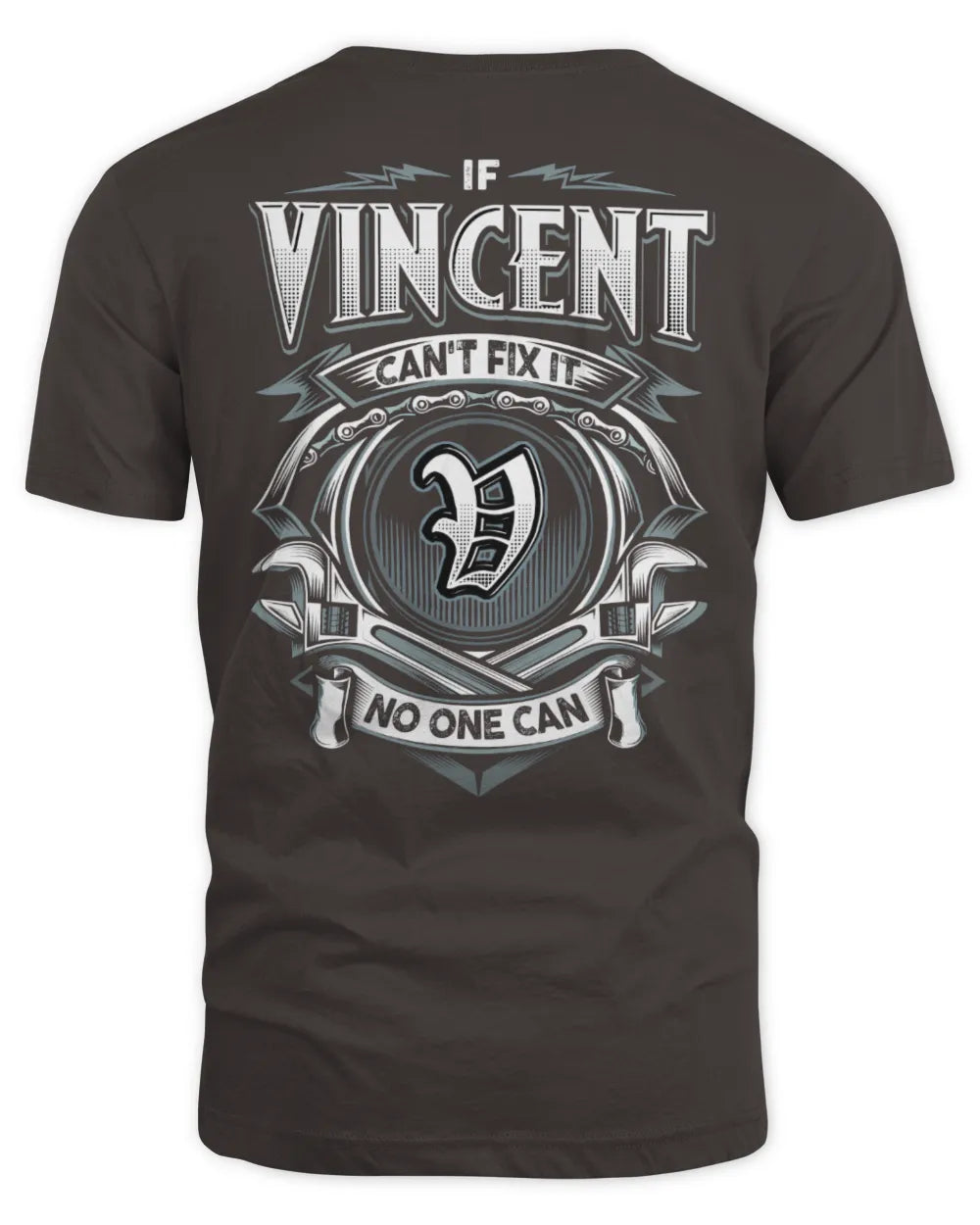VINCENT AP81-K4-626 - Personalized Ahmed Quote Apparel “If Ahmed Can't Fix It, No One Can” - Unisex Standard T-Shirt - Dark Chocolate