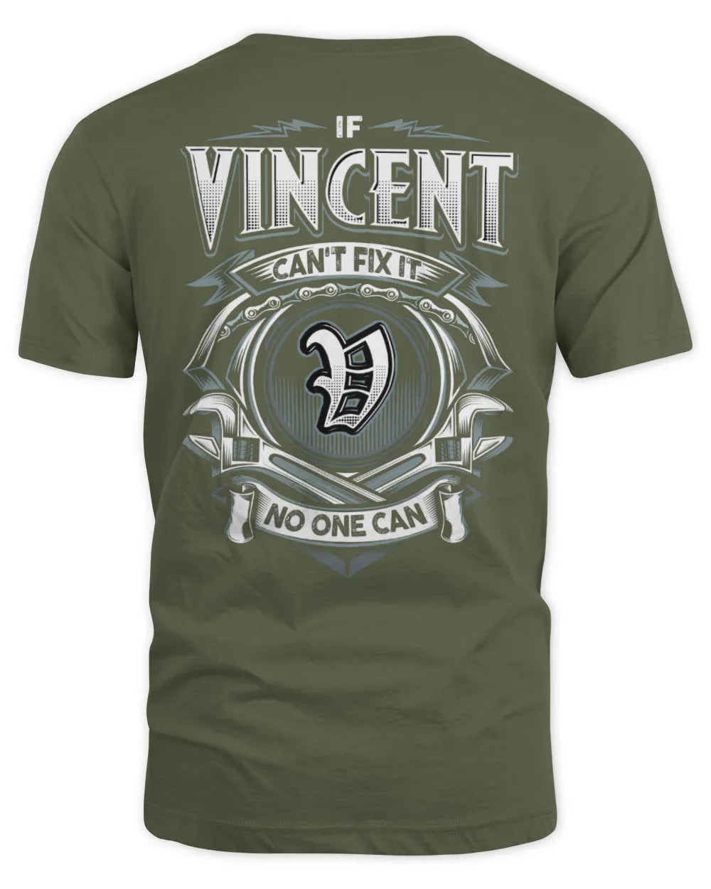 VINCENT AP81-K4-626 - Personalized Ahmed Quote Apparel “If Ahmed Can't Fix It, No One Can” - Unisex Standard T-Shirt - Military Green