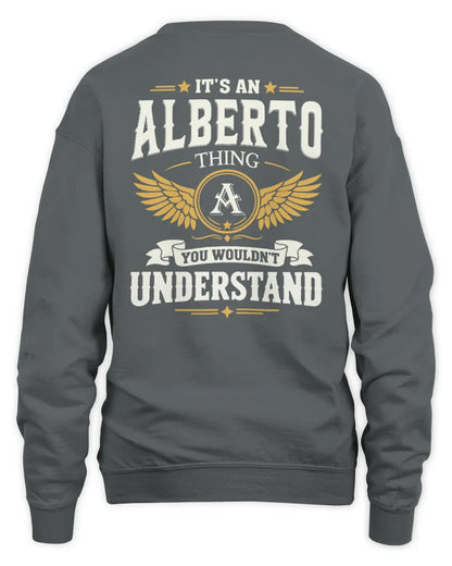 ALBERTO KT06-M008 It’s a [NAME] Thing – You Wouldn’t Understand | Personalized Vintage T-Shirt - Unisex Sweatshirt - Charcoal