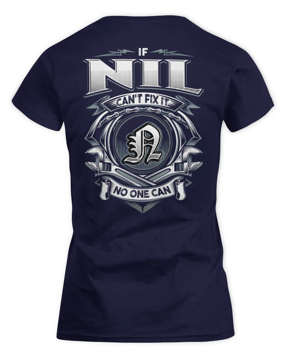 NIL AP81-K4-626 - Personalized Ahmed Quote Apparel “If Ahmed Can't Fix It, No One Can” - Women's Standard T-Shirt - Navy