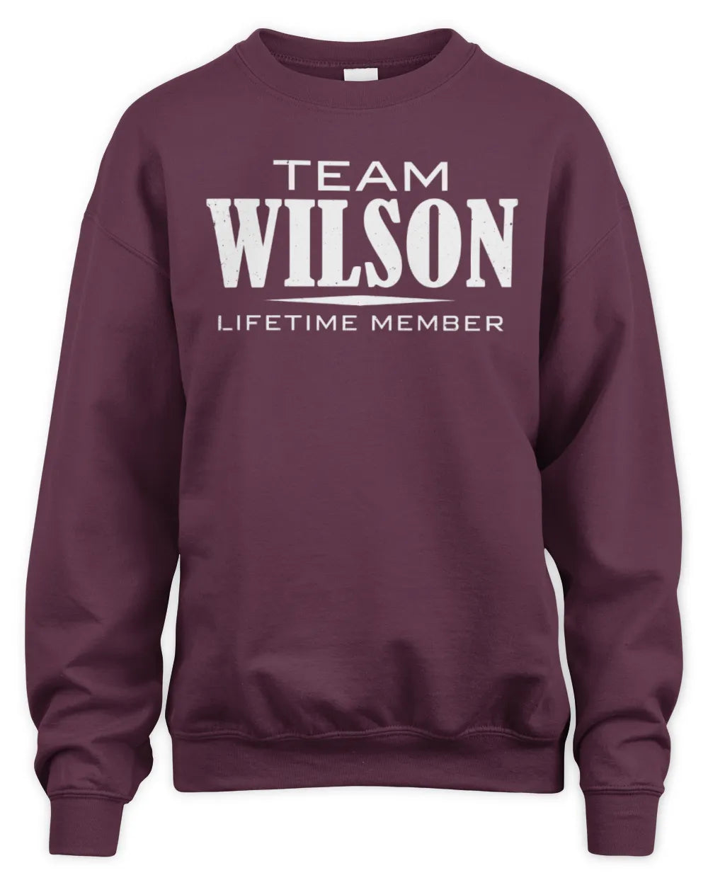 WILSON BL62-K4-128 - Personalized “Team NAME Lifetime Member” - Unisex Sweatshirt - Maroon