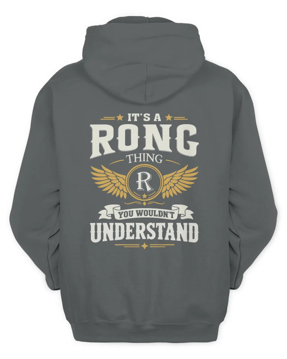 RONG KT06-M008 It’s a [NAME] Thing – You Wouldn’t Understand | Personalized Vintage T-Shirt - Unisex Hoodie - Charcoal