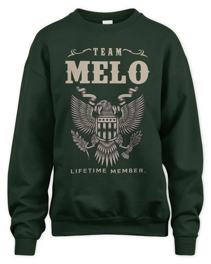 MELO TP06-K82 – Personalized Classic Style Apparel “Team NAME Lifetime Member” - Unisex Sweatshirt - Forest Green