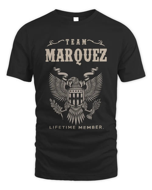 MARQUEZ TP06-K82 – Personalized Classic Style Apparel “Team NAME Lifetime Member” - Unisex Standard T-Shirt - Black