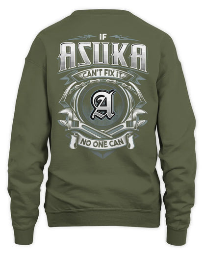 ASUKA AP81-K4-626 - Personalized Ahmed Quote Apparel “If Ahmed Can't Fix It, No One Can” - Unisex Sweatshirt - Military Green