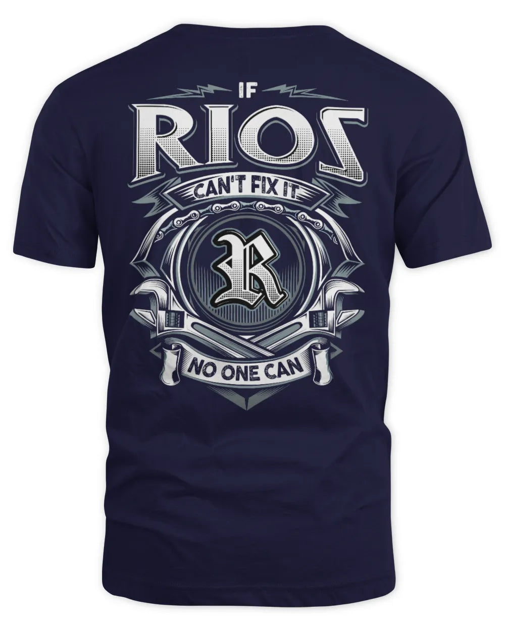 RIOS AP81-K4-626 - Personalized Ahmed Quote Apparel “If Ahmed Can't Fix It, No One Can” - Unisex Standard T-Shirt - Navy