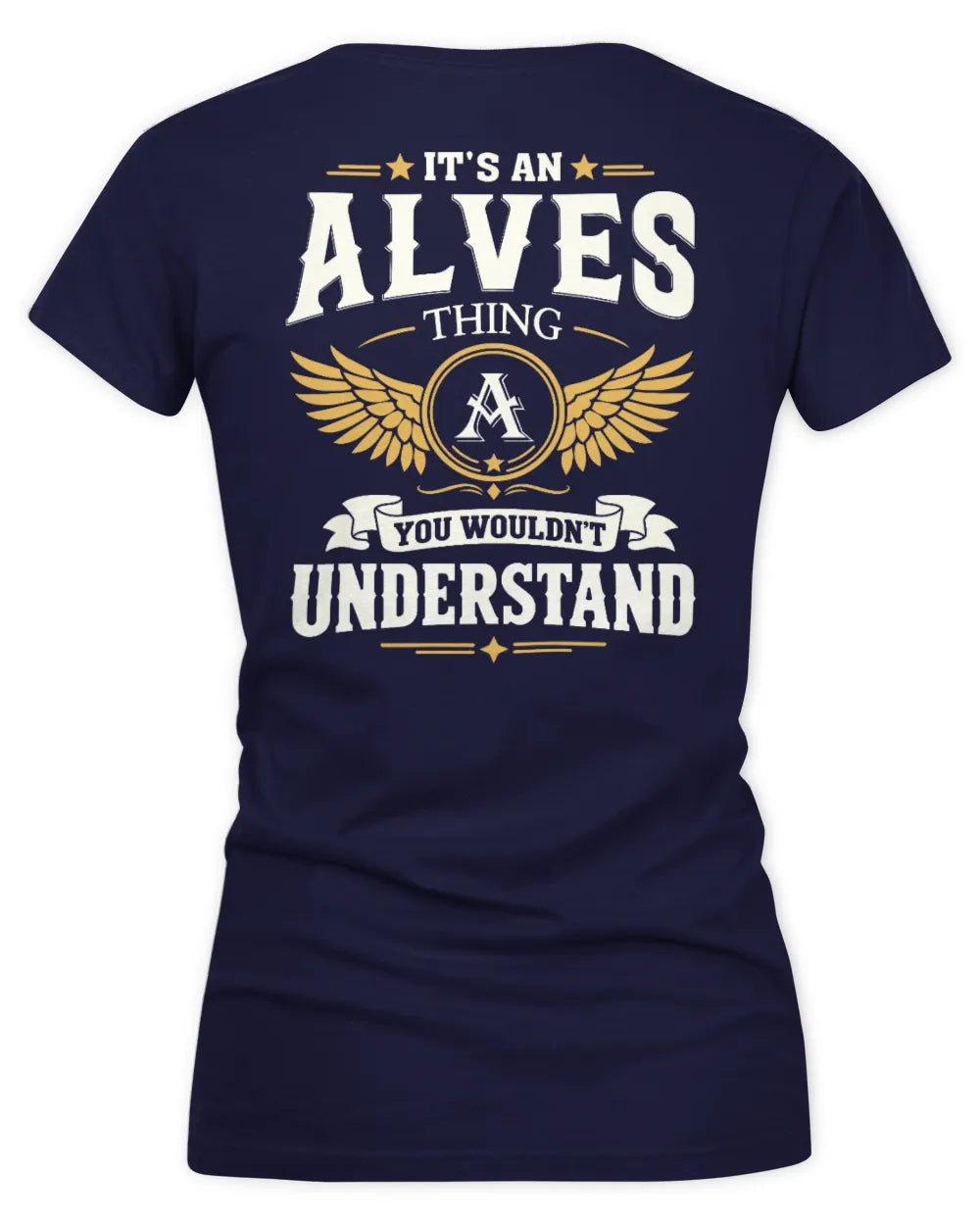 ALVES KT06-M008 It’s a [NAME] Thing – You Wouldn’t Understand | Personalized Vintage T-Shirt - Women's V-Neck T-Shirt - Navy