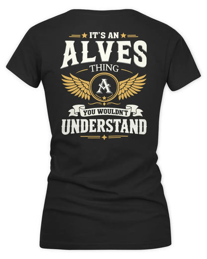 ALVES KT06-M008 It’s a [NAME] Thing – You Wouldn’t Understand | Personalized Vintage T-Shirt - Women's V-Neck T-Shirt - Black