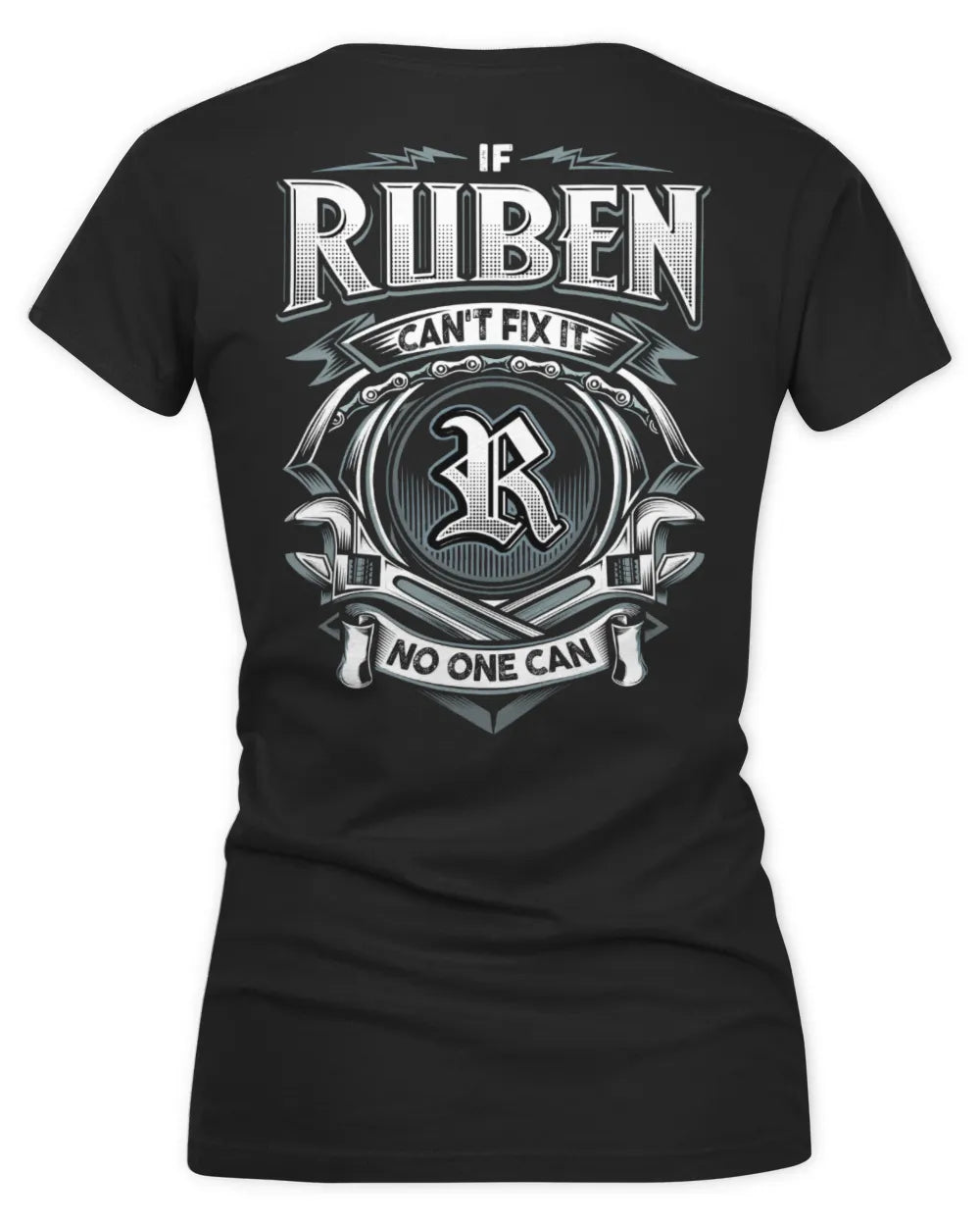RUBEN AP81-K4-626 - Personalized Ahmed Quote Apparel “If Ahmed Can't Fix It, No One Can” - Women's V-Neck T-Shirt - Black