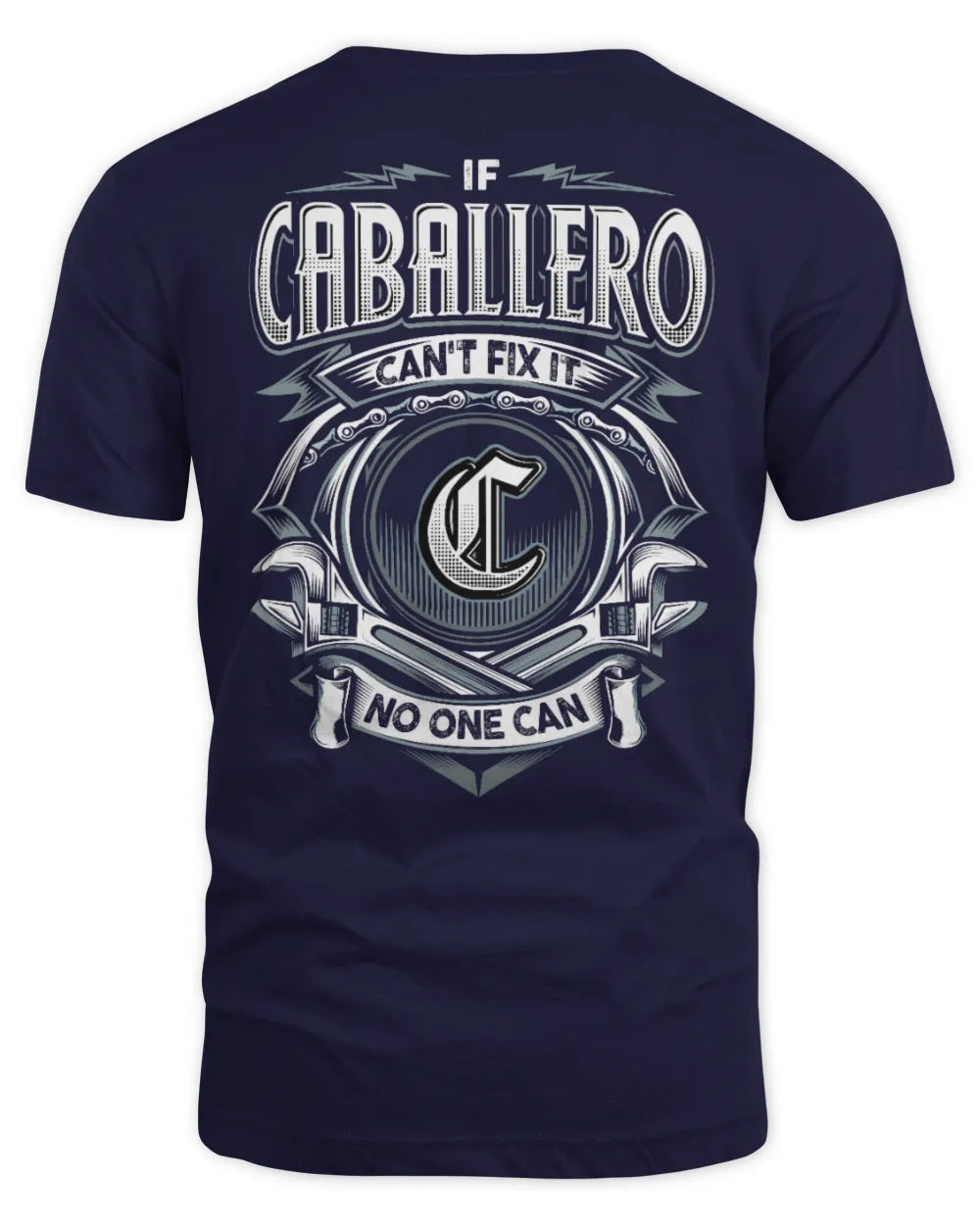 CABALLERO AP81-K4-626 - Personalized Ahmed Quote Apparel “If Ahmed Can't Fix It, No One Can” - Unisex Standard T-Shirt - Navy