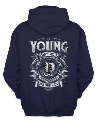 YOUNG AP81-K4-626 - Personalized Ahmed Quote Apparel “If Ahmed Can't Fix It, No One Can” - Unisex Hoodie - Navy