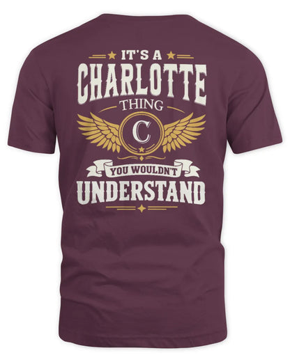 CHARLOTTE KT06-M008 It’s a [NAME] Thing – You Wouldn’t Understand | Personalized Vintage T-Shirt - Unisex Standard T-Shirt - Maroon