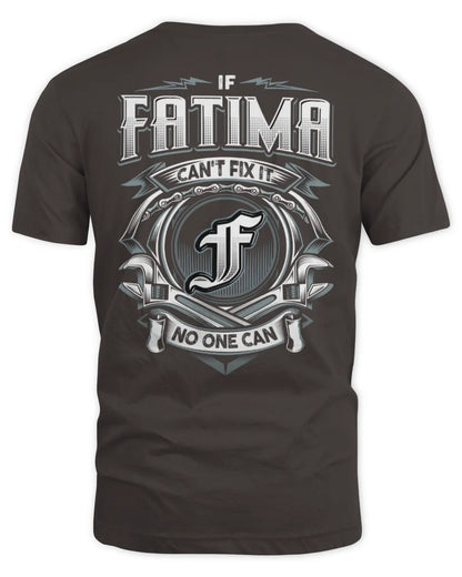 FATIMA AP81-K4-626 - Personalized Ahmed Quote Apparel “If Ahmed Can't Fix It, No One Can” - Unisex Standard T-Shirt - Dark Chocolate