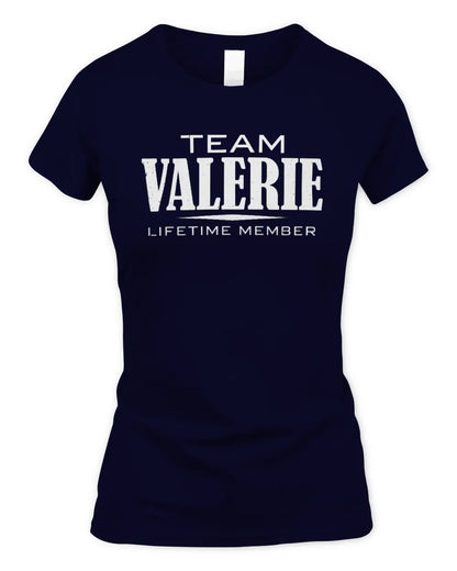 VALERIE BL62-K4-128 - Personalized “Team NAME Lifetime Member” - Women's Standard T-Shirt - Navy