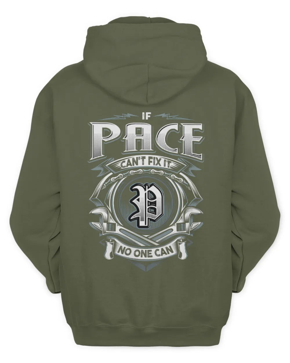PACE AP81-K4-626 - Personalized Ahmed Quote Apparel “If Ahmed Can't Fix It, No One Can” - Unisex Hoodie - Military Green