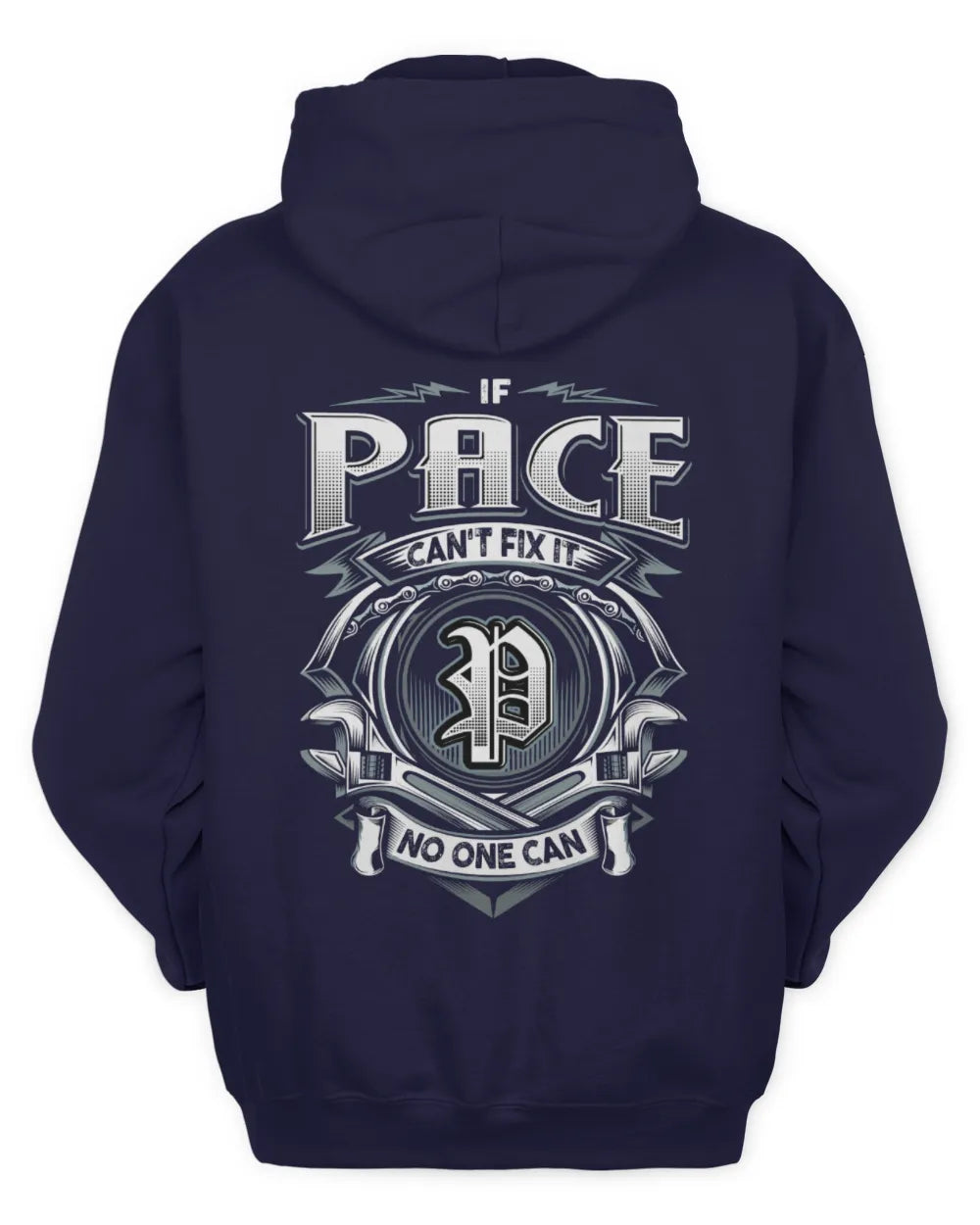 PACE AP81-K4-626 - Personalized Ahmed Quote Apparel “If Ahmed Can't Fix It, No One Can” - Unisex Hoodie - Navy