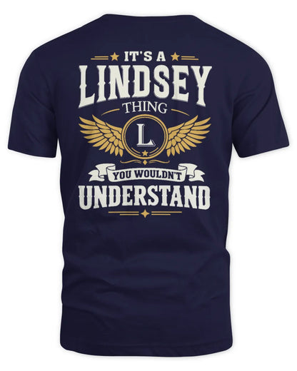 LINDSEY KT06-M008 It’s a [NAME] Thing – You Wouldn’t Understand | Personalized Vintage T-Shirt - Unisex Standard T-Shirt - Navy