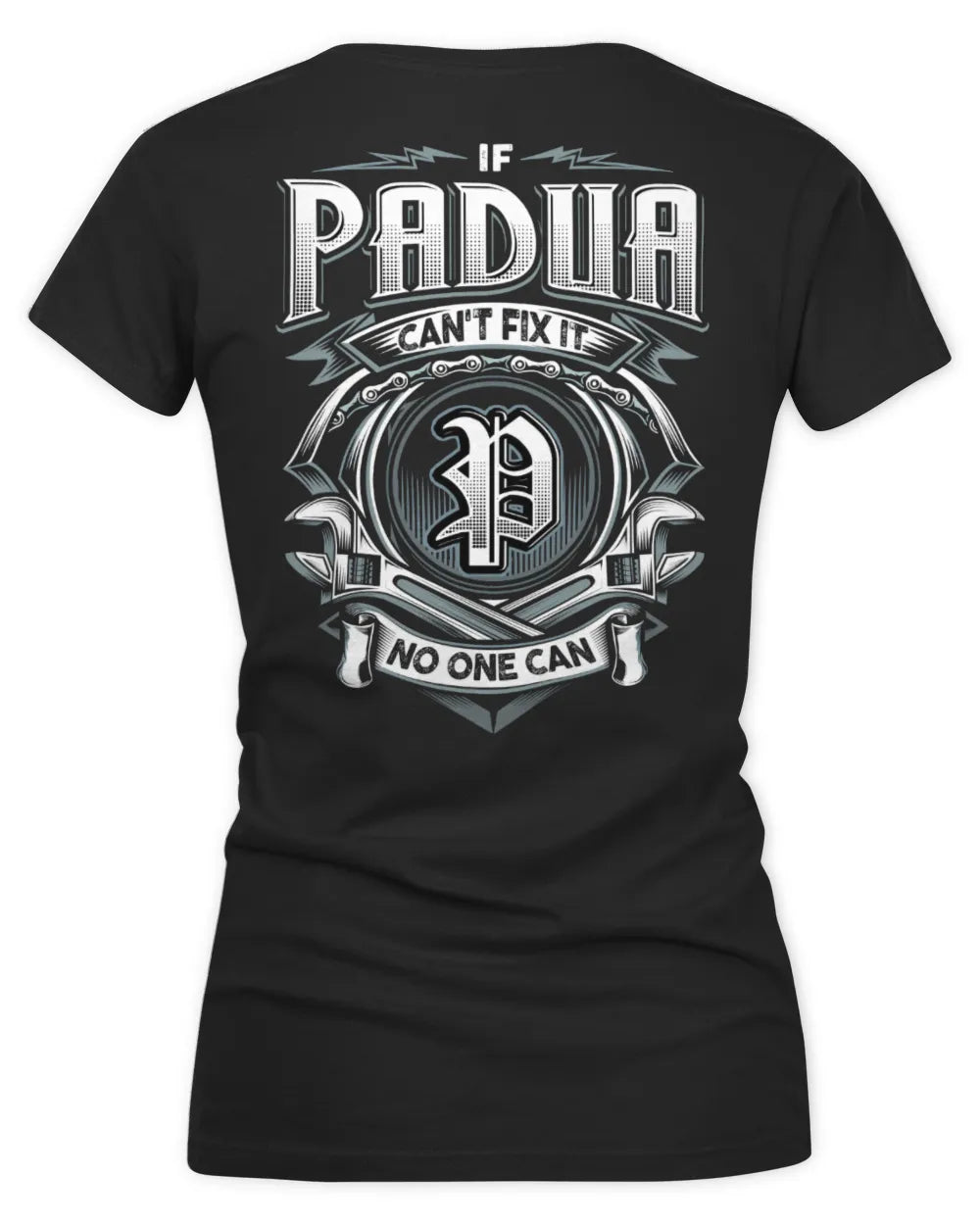 PADUA AP81-K4-626 - Personalized Ahmed Quote Apparel “If Ahmed Can't Fix It, No One Can” - Women's V-Neck T-Shirt - Black