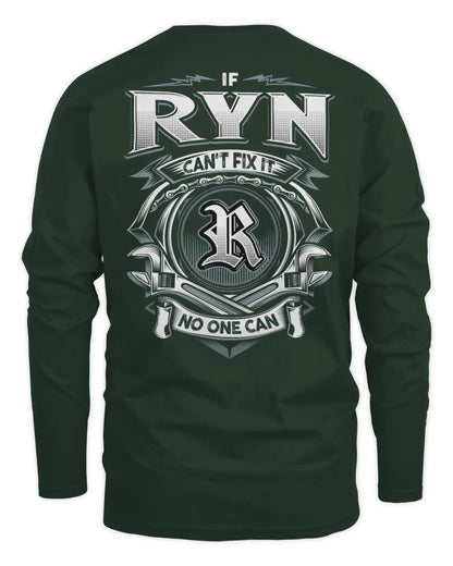 RYN AP81-K4-626 - Personalized Ahmed Quote Apparel “If Ahmed Can't Fix It, No One Can” - Men's Long Sleeved T-Shirt - Forest Green