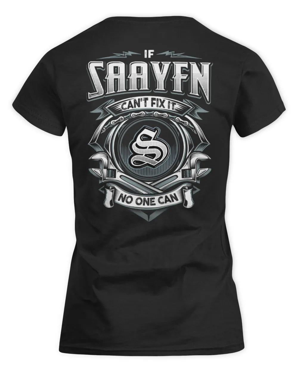 SAAYFN AP81-K4-626 - Personalized Ahmed Quote Apparel “If Ahmed Can't Fix It, No One Can” - Women's Standard T-Shirt - Black