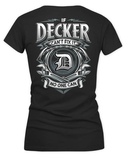 DECKER AP81-K4-626 - Personalized Ahmed Quote Apparel “If Ahmed Can't Fix It, No One Can” - Women's V-Neck T-Shirt - Black