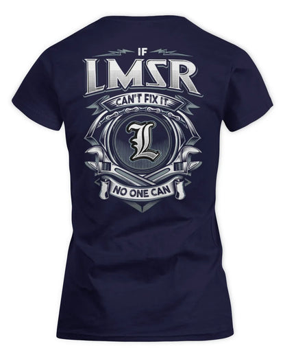 LMSR AP81-K4-626 - Personalized Ahmed Quote Apparel “If Ahmed Can't Fix It, No One Can” - Women's Standard T-Shirt - Navy
