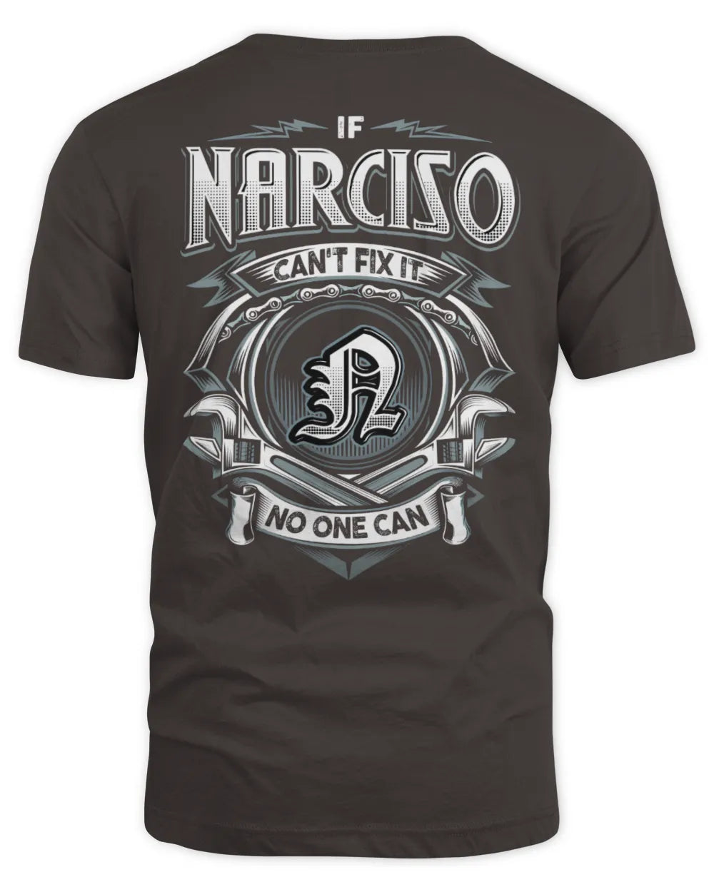 NARCISO AP81-K4-626 - Personalized Ahmed Quote Apparel “If Ahmed Can't Fix It, No One Can” - Unisex Standard T-Shirt - Dark Chocolate