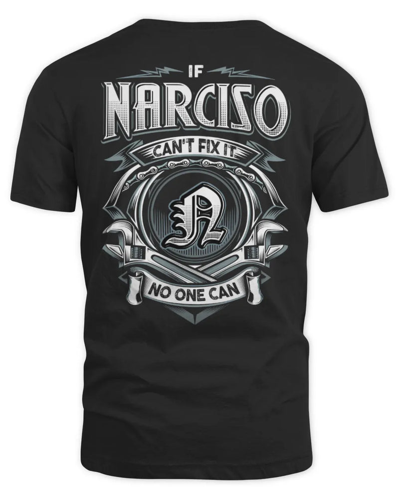 NARCISO AP81-K4-626 - Personalized Ahmed Quote Apparel “If Ahmed Can't Fix It, No One Can” - Unisex Standard T-Shirt - Black