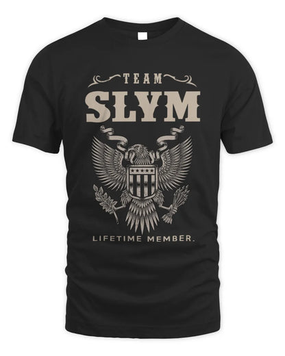 SLYM TP06-K82 – Personalized Classic Style Apparel “Team NAME Lifetime Member” - Unisex Standard T-Shirt - Black