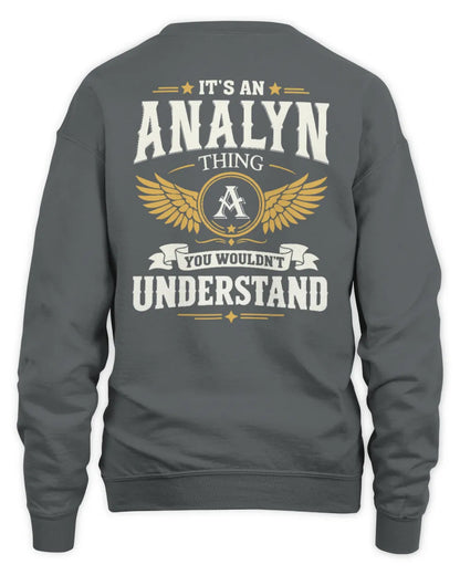 ANALYN KT06-M008 It’s a [NAME] Thing – You Wouldn’t Understand | Personalized Vintage T-Shirt - Unisex Sweatshirt - Charcoal