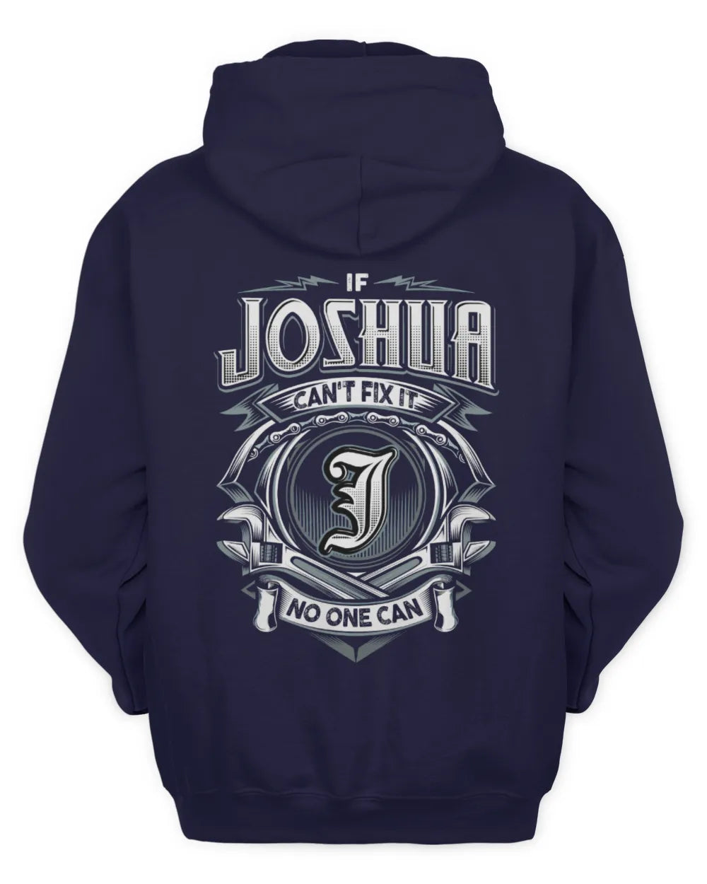 JOSHUA AP81-K4-626 - Personalized Ahmed Quote Apparel “If Ahmed Can't Fix It, No One Can” - Unisex Hoodie - Navy