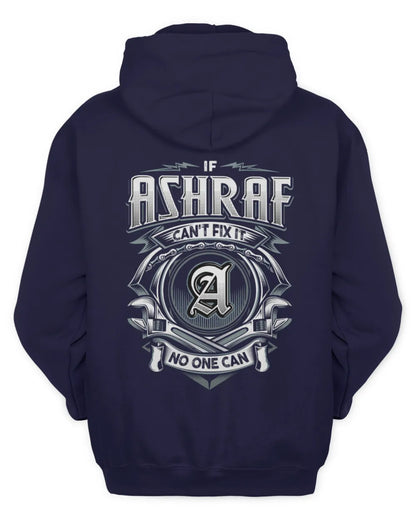 ASHRAF AP81-K4-626 - Personalized Ahmed Quote Apparel “If Ahmed Can't Fix It, No One Can” - Unisex Hoodie - Navy