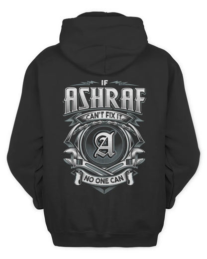ASHRAF AP81-K4-626 - Personalized Ahmed Quote Apparel “If Ahmed Can't Fix It, No One Can” - Unisex Hoodie - Black