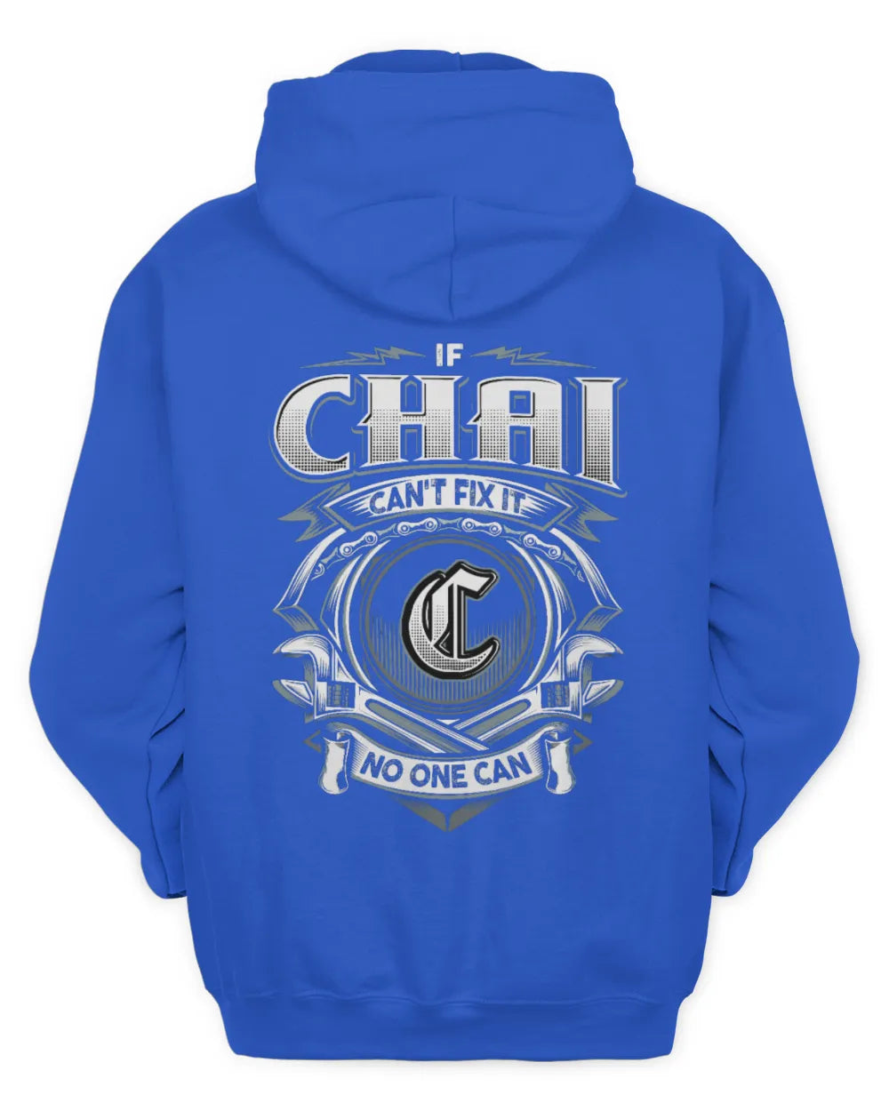 CHAI AP81-K4-626 - Personalized Ahmed Quote Apparel “If Ahmed Can't Fix It, No One Can” - Unisex Hoodie - Royal