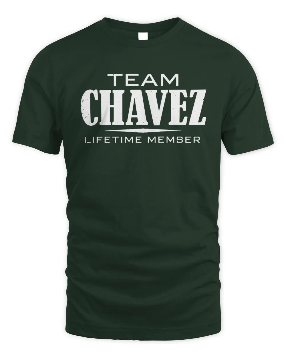 CHAVEZ BL62-K4-128 - Personalized “Team NAME Lifetime Member” - Unisex Standard T-Shirt - Forest Green