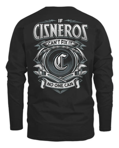 CISNEROS AP81-K4-626 - Personalized Ahmed Quote Apparel “If Ahmed Can't Fix It, No One Can” - Men's Long Sleeved T-Shirt - Black